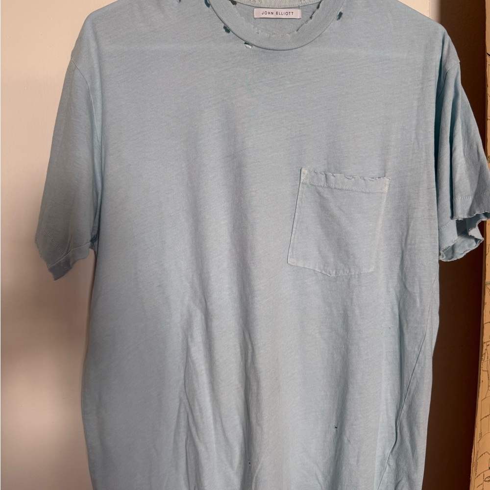 John Elliott Folsom Pocket Tee - Light Blue - XS